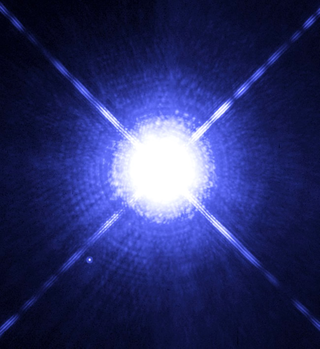 Imagem Fotográfica de Sirius A e B